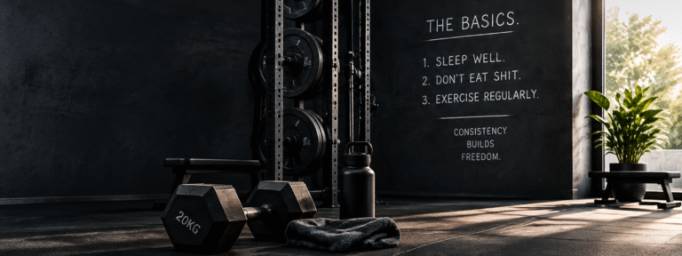 A person choosing simple fitness fundamentals over complicated health trends